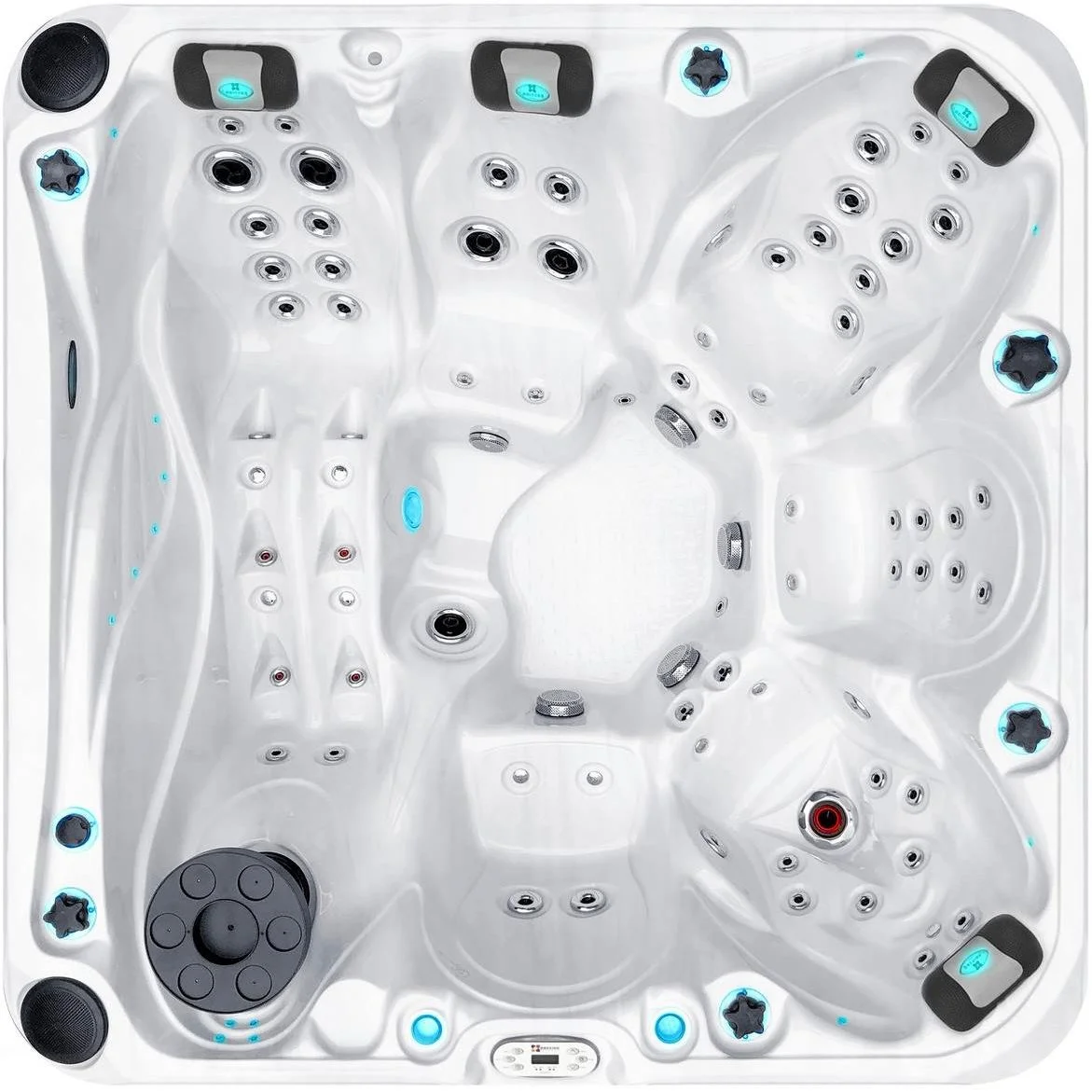 Гідромасажний басейн Passion Spas Admire (230х230х91 см), Сріблясто-білий - Зображення 2