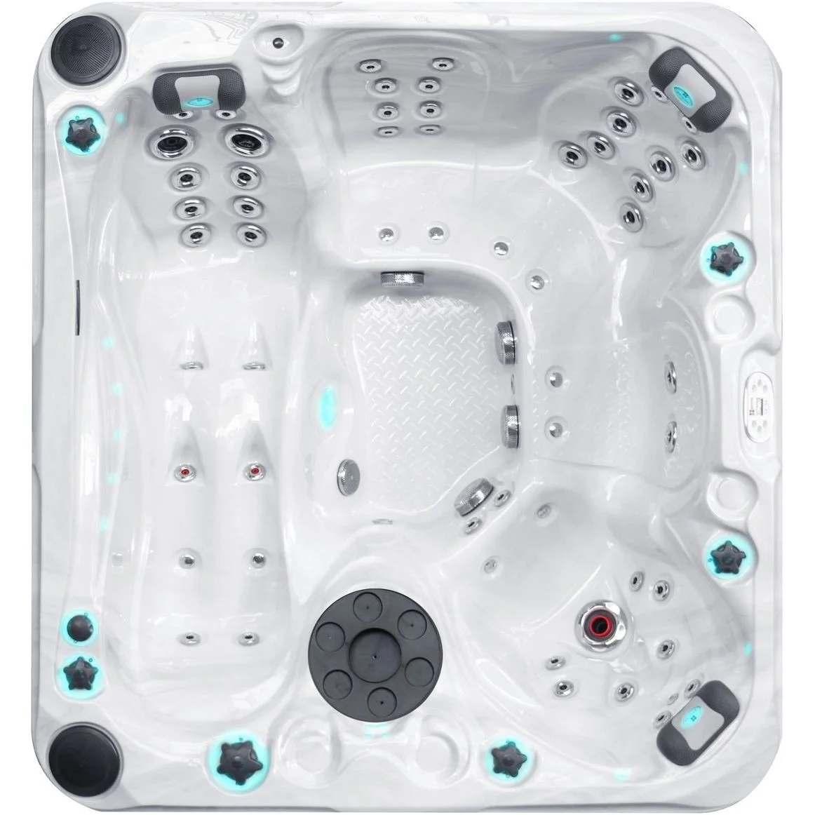 Гідромасажний басейн Passion Spas Pleasure (215х200х91 см), Сріблясто-білий - Зображення 2
